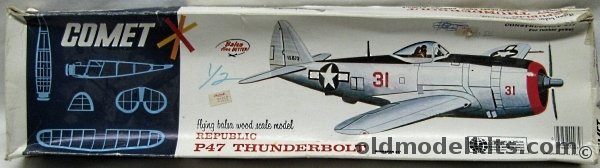 Comet Republic P-47D Thunderbolt - 24 inch Wingspan Flying Model Airplane, 3502 plastic model kit